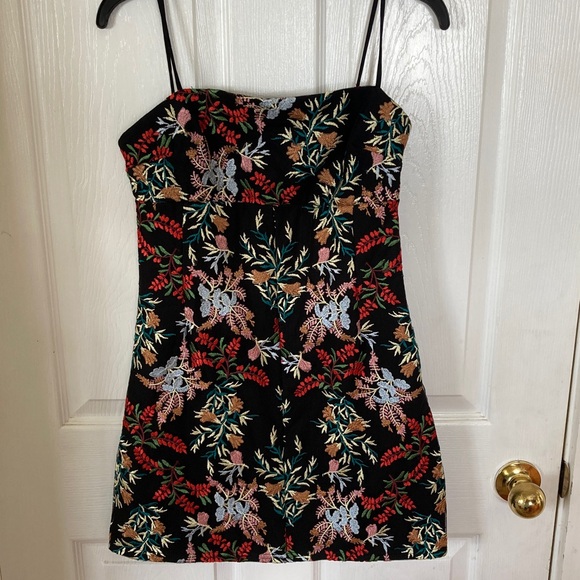 Urban Outfitters Dresses & Skirts - Urban Outfitters Black Floral Embroidered Mini Dress